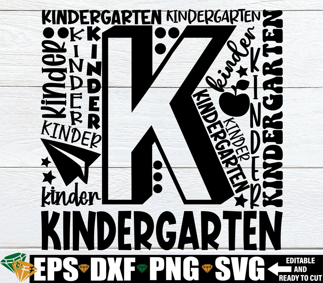 Kindergarten Svg Kindergarten Word Art Kindergarten Teacher Kindergarten svg kindergarten word art kindergarten teacher