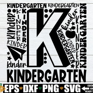 Kindergarten svg, Kindergarten Wort Kunst, Kindergarten Lehrer Wertschätzung Geschenk svg png, Kindergärtnerin Lehrer svg, Kindergarten Shirt svg