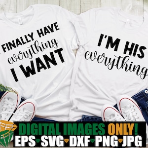 Finalmente tengo todo lo que quiero, soy su todo, parejas coincidentes, parejas, parejas lindas, parejas lindas coincidentes, archivo cortado, SVG
