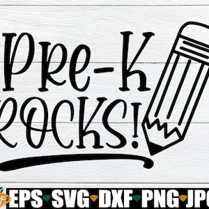 Pre-K Rocks, erster Tag der Schule, Pre-K Lehrer, erster Tag der Pre-K, Pre-K Lehrer SVG, erster Schultag, Pre-K SVG, SVG, Schnittdatei, jpg