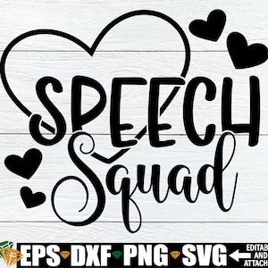 Toespraak Squad, Matching Toespraak Leraar Shirts SVG, Toespraak Leraar SVG, Toespraak Taal Patholoog Leraar SVG, SLP Squad SVG, Toespraak Team SVG