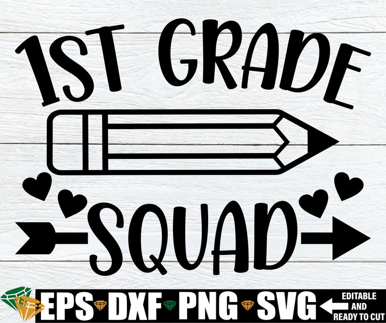 1st Grade Squad, First Grade Squad svg, Matching First Grade Teacher Shirt SVG, 1st Grade Teacher svg, 1st Grade Teacher Squad Shirt svg image 1