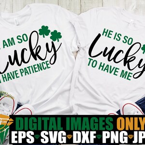 "I Love My Hot Irish Boyfriend" St. Patrick's Day T-Shirt - Shamrock Heart Design - Unisex Black Tee For Couples