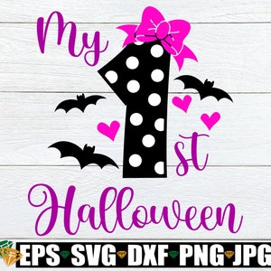 Mein 1. Halloween, Mädchen 1. Halloween, süßes Halloween, Halloween SVG, erstes Halloween, Mädchen 1. Halloween-Shirt svg, süßes 1. Halloween
