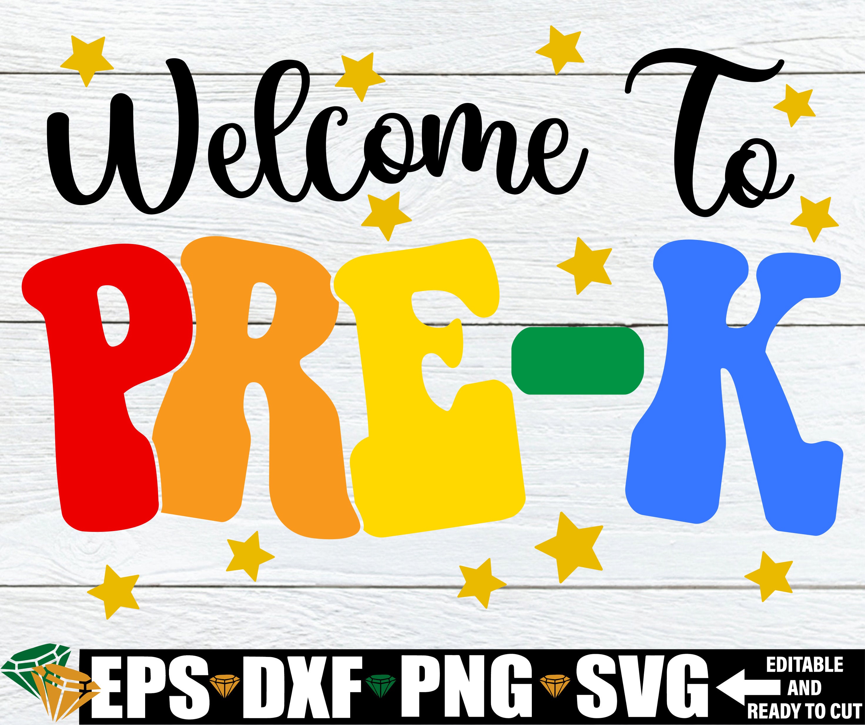 Welcome To Pre-K, First Day Of Pre-K SVG, Pre-K Teacher svg, Pre-K Para Shirt svg, Preschool Classroom Door Sign png, Welcome To Pre-K SVG