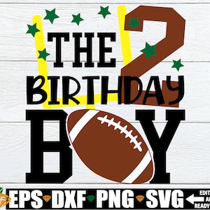 Football 2nd Birthday Boy svg, Boys Football Second Birthday svg, Football Birthday svg, 2nd Football Birthday Boy Shirt svg png
