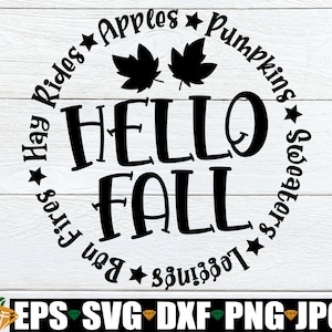 Hallo Herbst, Äpfel, Kürbisse, Leggings, Pullover, Lagerfeuer, Heufahrten, Cute Herbst SVG, Thanksgiving, Cute THanksgiving, Cut File, SVG, Herbst Dekor