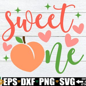 Sweet One Geburtstagsclipart, Pfirsich Thema 1. Geburtstagsclipart, Mädchen 1. Geburtstagsclipart, Mädchen 1