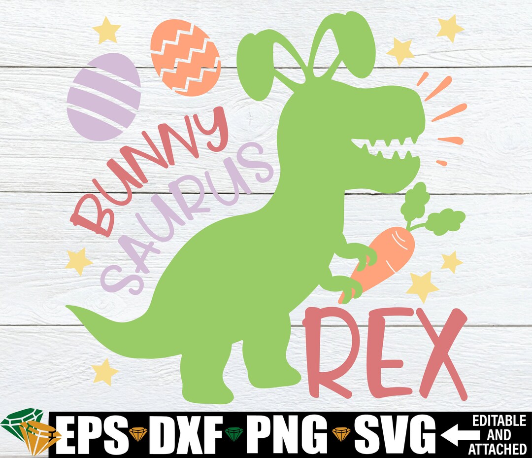 Bunny Saurus Rex Svg, Girls Easter Shirt SVG, Kids Easter Shirt Svg ...