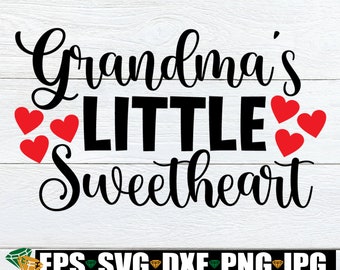 Grandma's Sweetheart, Valentine's Day, I love my Granddaughter, I Love My Grandson, Grandma's Valentine, Cut File, SVG, Printable, Iron on