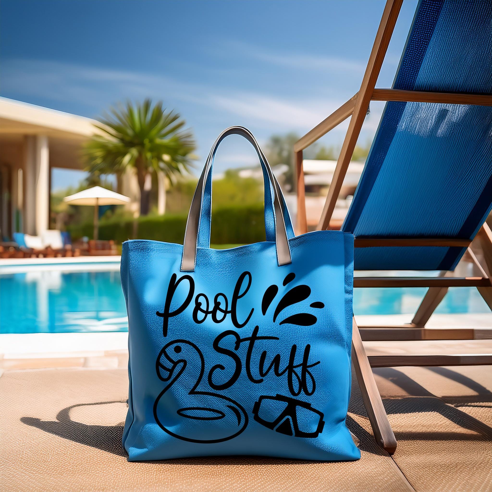 Pool Stuff, Pool Bag Svg, Pool Toy Tote SVG, Pool Toy Storage Svg ...