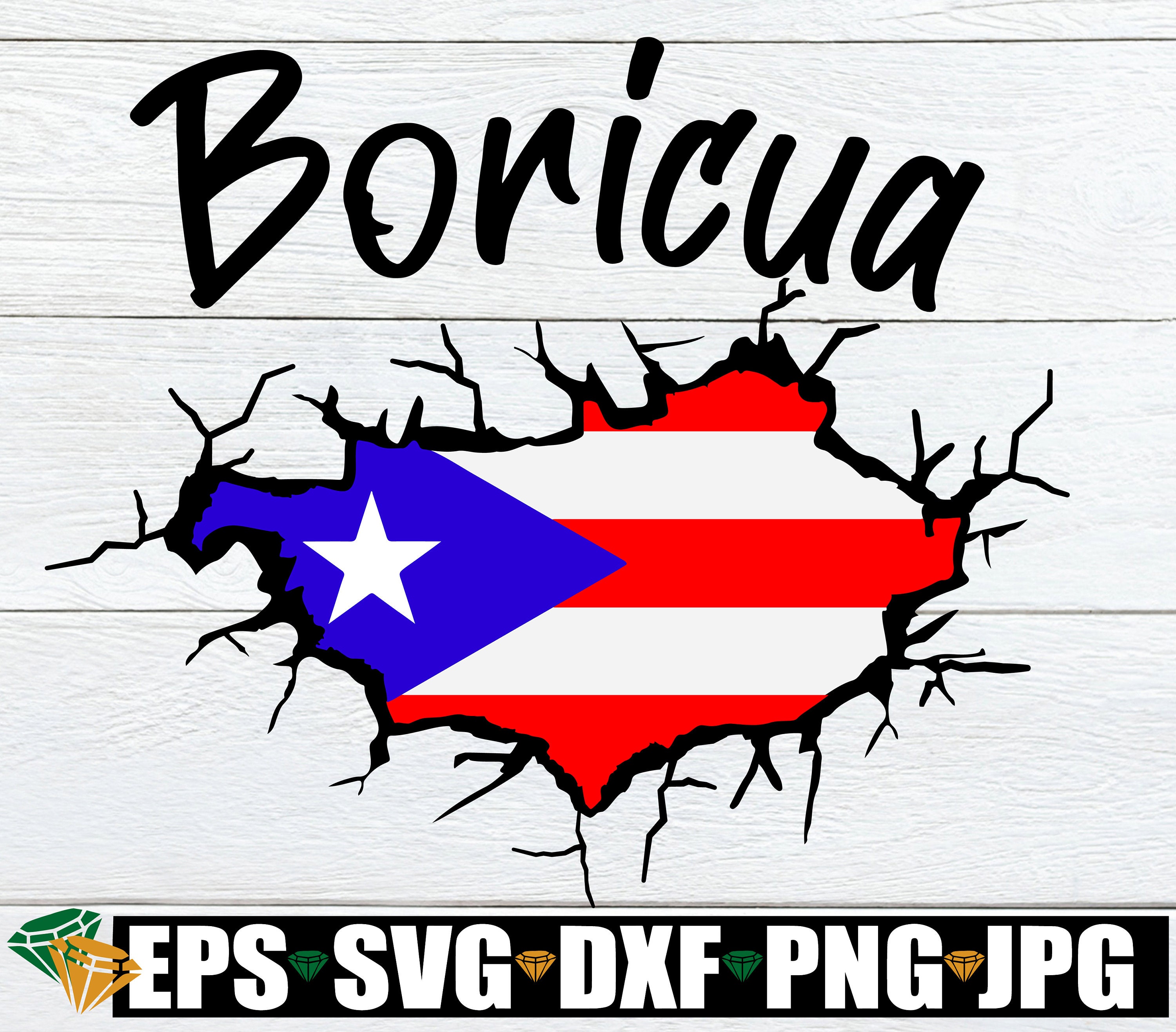 Boricua Puerto Rican Pride Boricua Svg Puerto Rican Flag Etsy