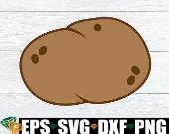 Potato SVG, Potato Clipart, Potato Cut File, Thanksgiving Food Clipart, Thanksgiving Clipart, Food Clipart, Potato Vector, Digital Download