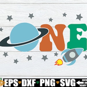 Weltraum-Thema Erster Geburtstag, Jungen-erster Geburtstag, Geburtstagskind-Svg, Weltraum-Thema Eins, Outter Space 1