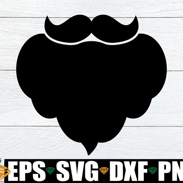 Santa Mustache Template Etsy