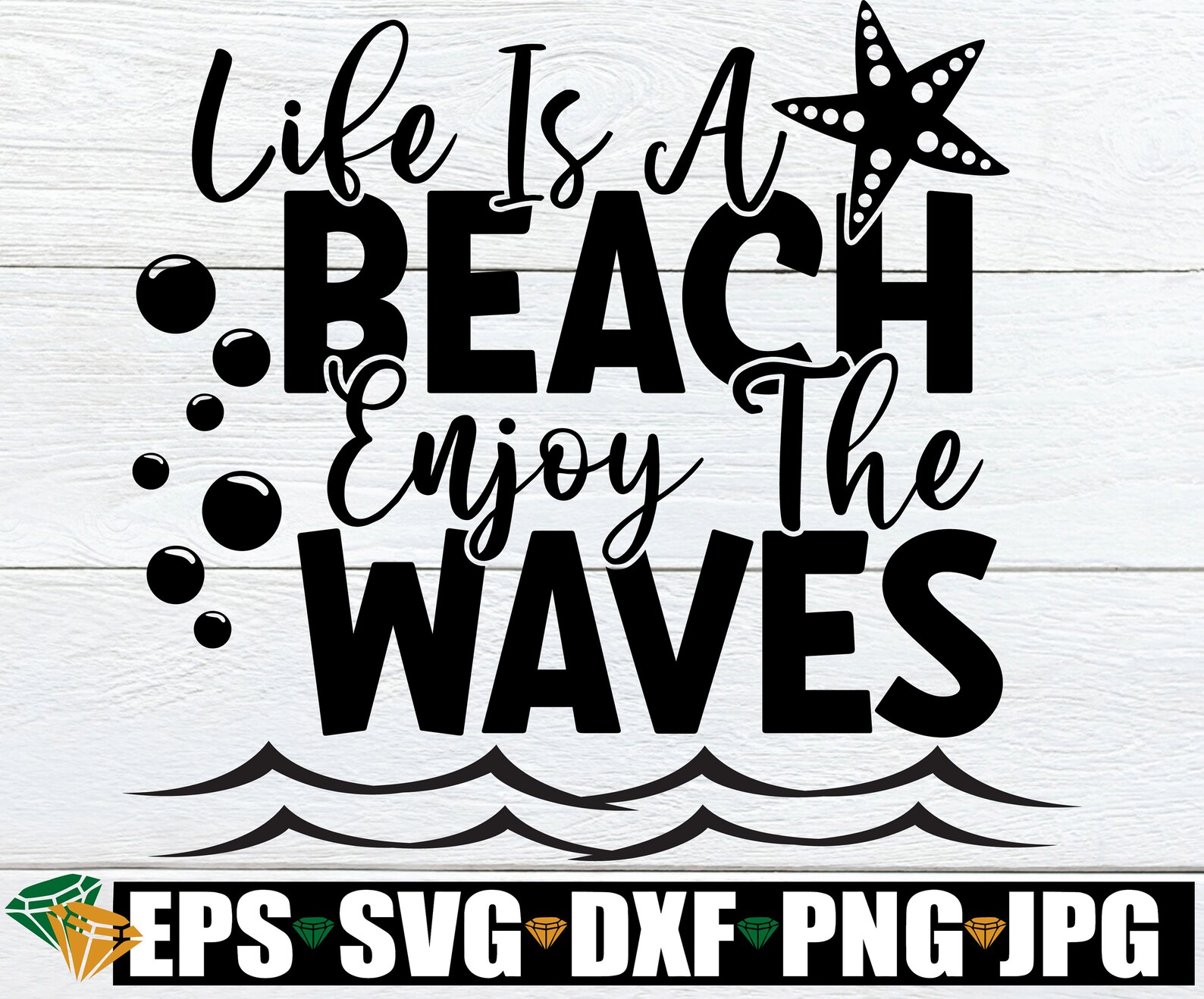 Life is A Beach Enjoy the Waves Beach SVG Summer Svg - Etsy