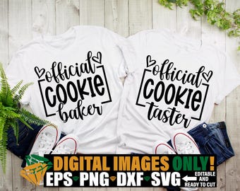 Panadero de galletas oficial svg png, Catador de galletas oficial svg png, Paquete de repostería navideña svg png, Repostería navideña svg png, Delantal navideño svg