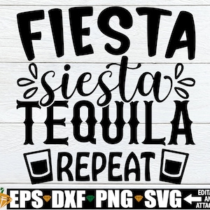 Fiesta Siesta Tequila Repetir, Cinco De Mayo Camisa SVG, Cinco De Mayo svg, Camisa de Vacaciones en México SVG PNG, Cinco De Mayo Cita svg, Fiesta svg