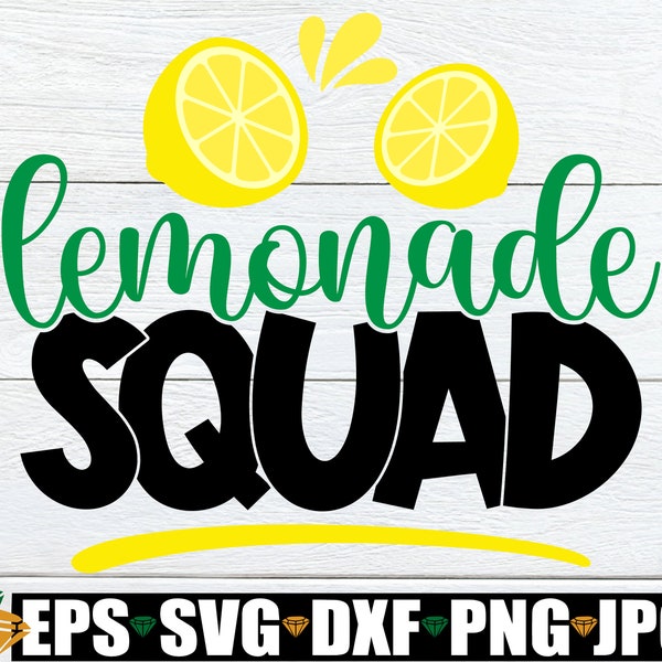 Lemonade Squad, Summer svg, Lemonade svg, Lemonade Stand svg, Matching Family Lemonade Stand, Fun Family Summer Activity, Lemonade Sign SVG