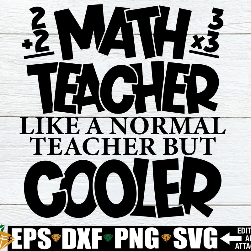 Math Teacher Svg - Etsy