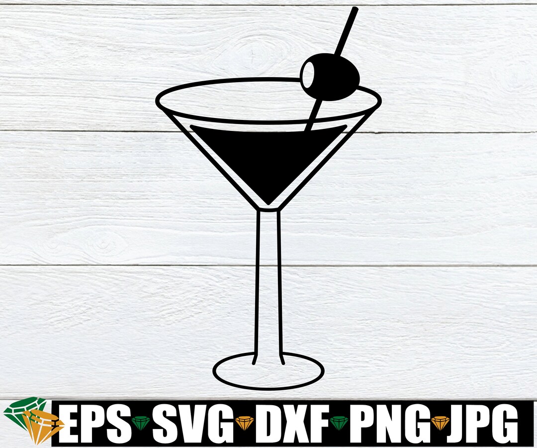 Martini Svg, Dirty Martini Svg, Dirty Martini Clipart, Martini Clipart