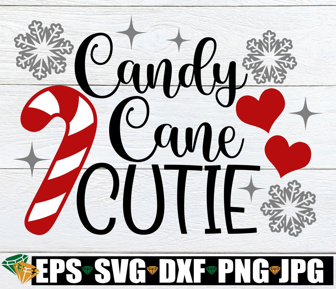 Candy Cane Cutie, Girls Christmas Svg, Cute Girls Christmas, Kids