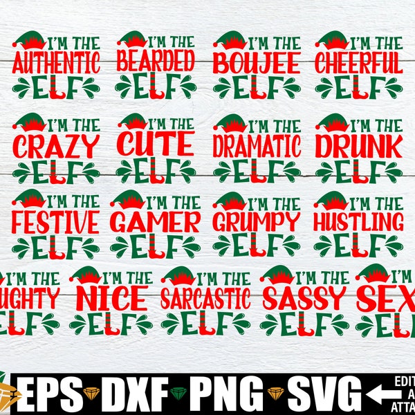 Elf Friends Group svg, Elf Family svg, Matching Elf Family svg, Matching Elf Friends svg, Matching Work Family Elf,Matching Family Christmas