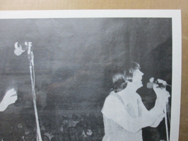 Vintage Black White Poster three dog night Peace rock and roll 1970/'s in#G2649