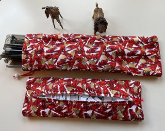 Mah jong rack and tile bag set S101 lined