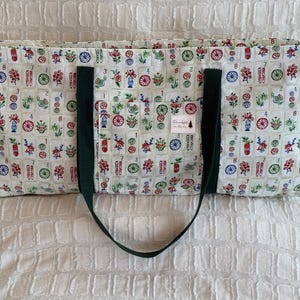 Mah jong tote, rack, tile and accessory bag set A003 lined MahJong image 2