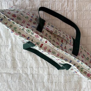 Mah jong tote, rack, tile and accessory bag set A003 lined MahJong image 5