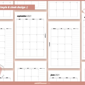 2021 Monthly Planner Printable | A5 Planner Insert | Dated Monthly on ...