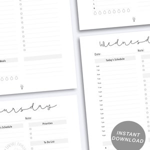 7 Day Planner | Daily Printable - Etsy