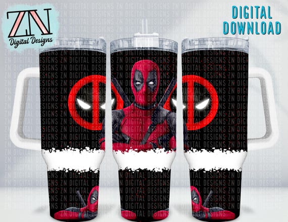 Movie Inspired | 40oz Tumbler Wrap | Digital Download | PNG | Digital Image | Comic Book Character | With Handle Cutouts | Straight & Curved