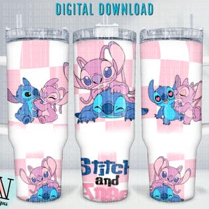 Inspiré d'un extraterrestre bleu | Emballage pour gobelet | Gobelet 40 oz avec anse | Rétro | Amour | Sublimation | PNG | Téléchargement numérique