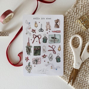 Bells and Bows Sticker Sheet