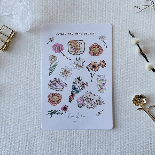 Picked you Some Flowers Sticker Sheet