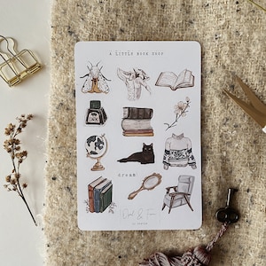 Feuille d'autocollants A Little Book Shop