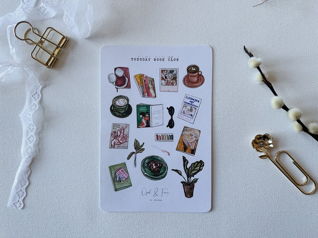 Tuesday Book Club Sticker Sheet - Etsy