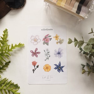 Feuille autocollante wildflowers