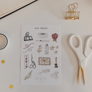 Feuille d'autocollants à plat Bujo