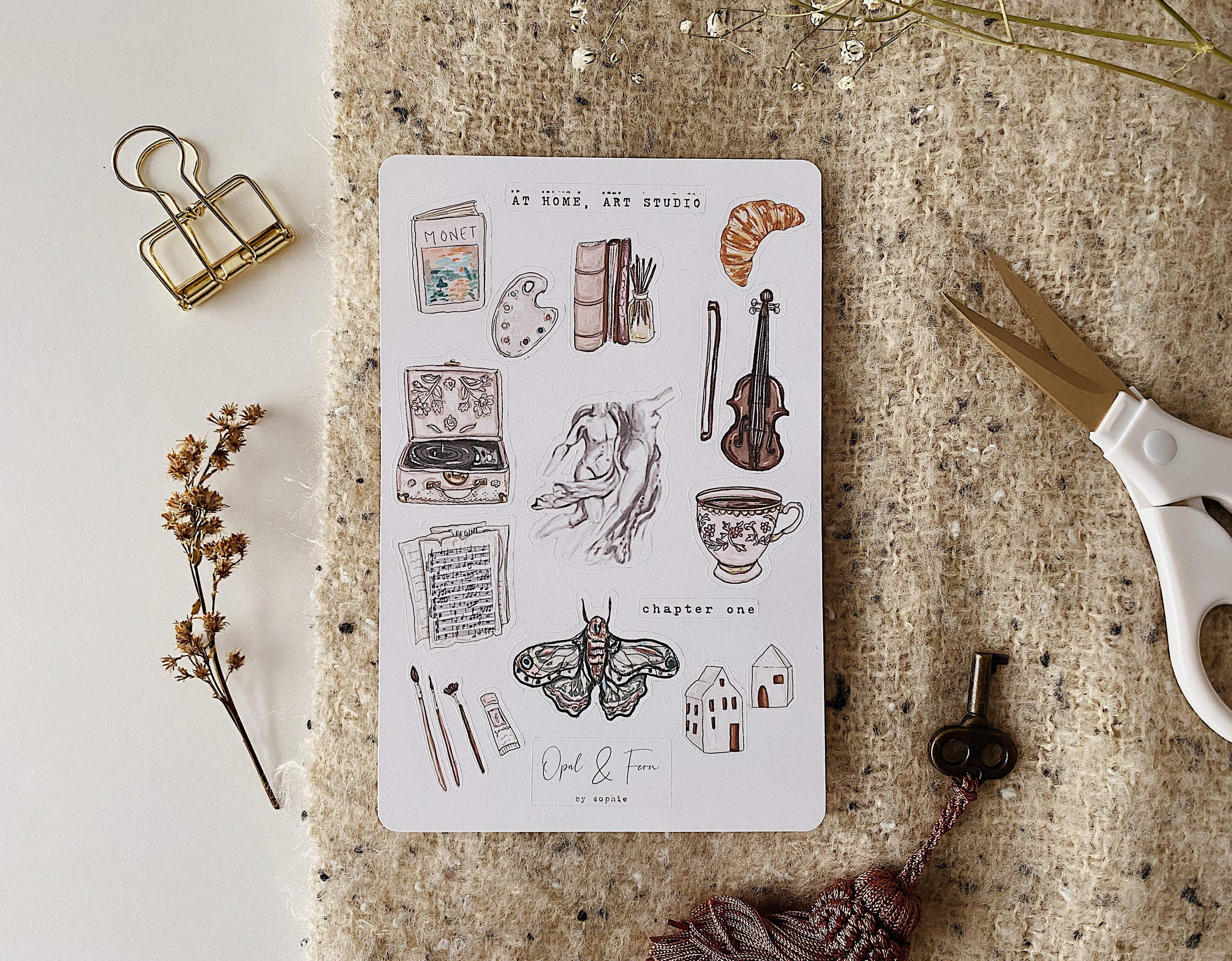 At Home, Art Studio Sticker Sheet