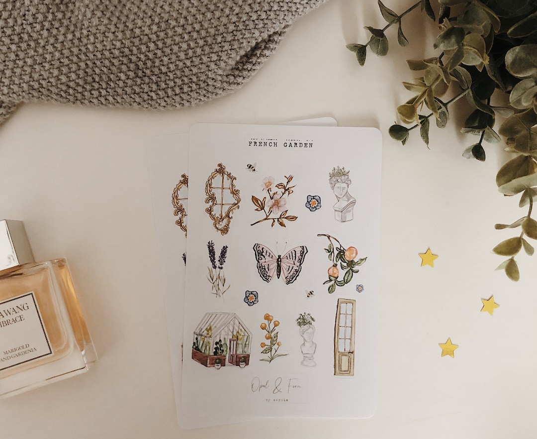 French Garden Sticker Sheet - Etsy