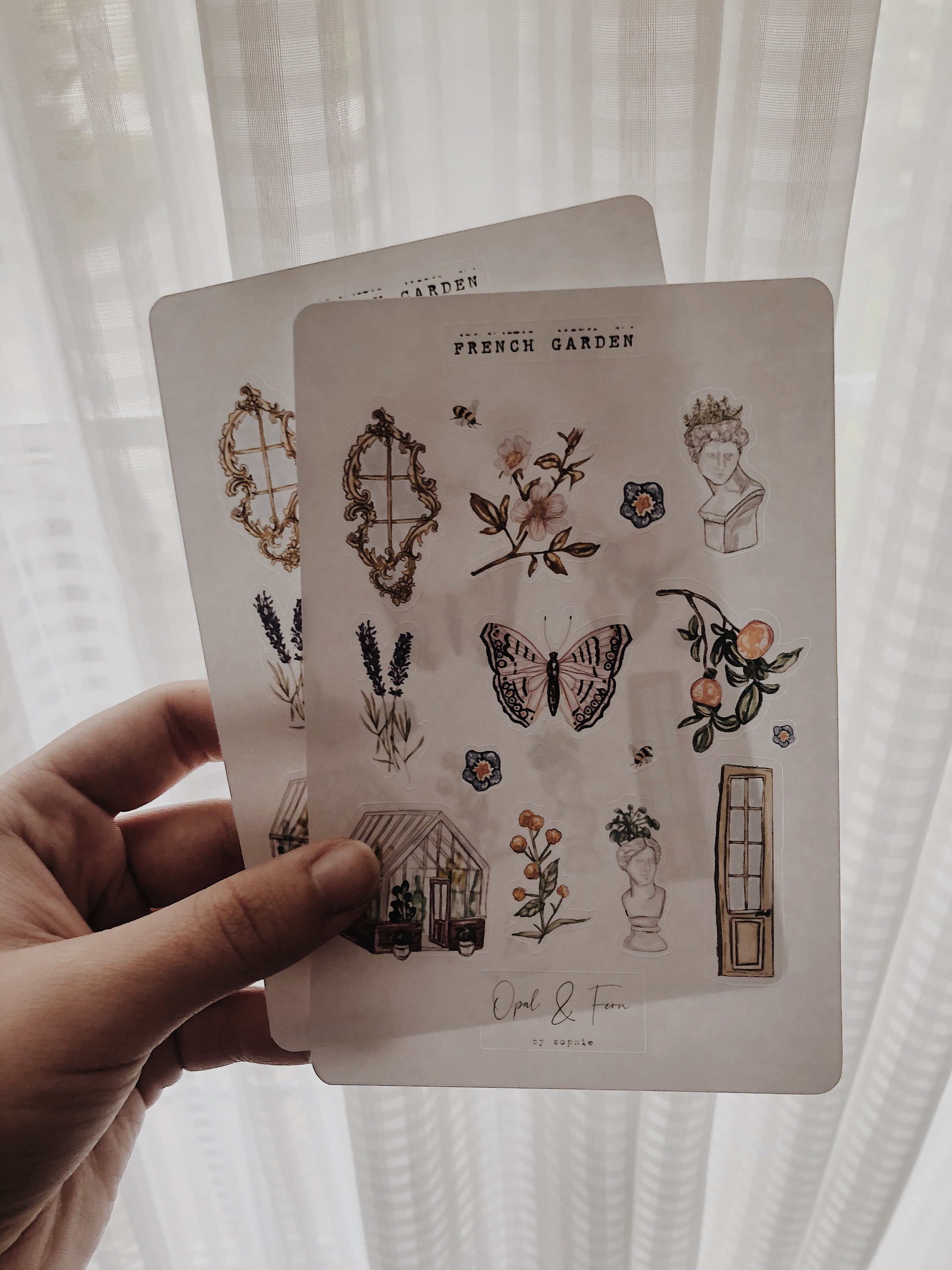 French Garden Sticker Sheet - Etsy