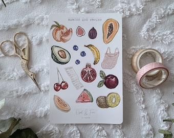 Fruit Market Sticker Sheet