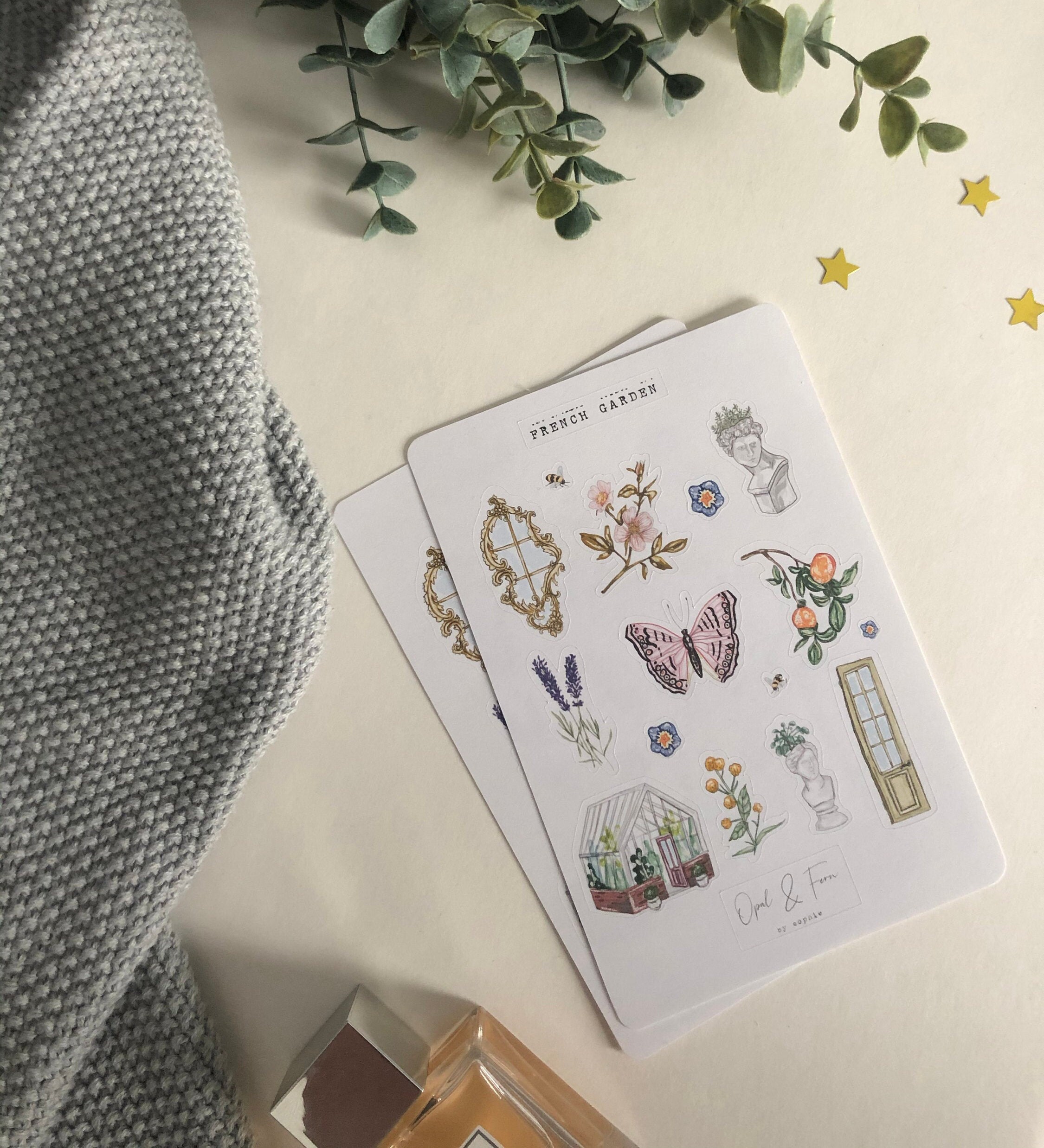 French Garden Sticker Sheet - Etsy