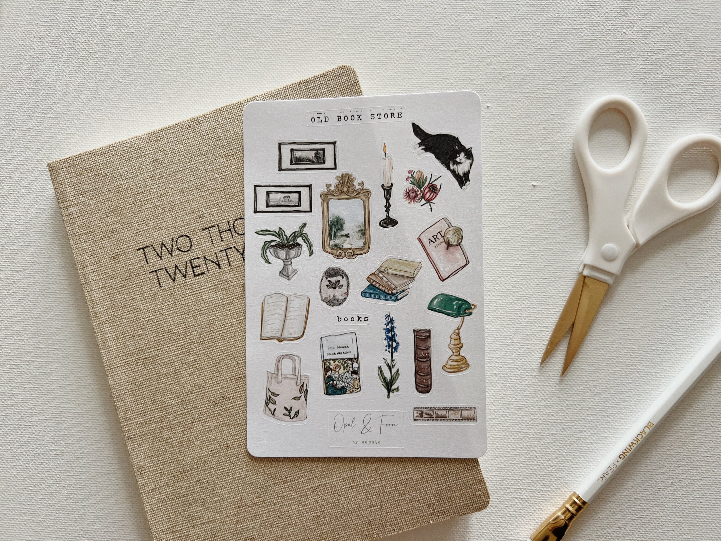 Old Book Store Sticker Sheet - Etsy
