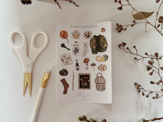 Autumn Cottagecore Sticker Sheet