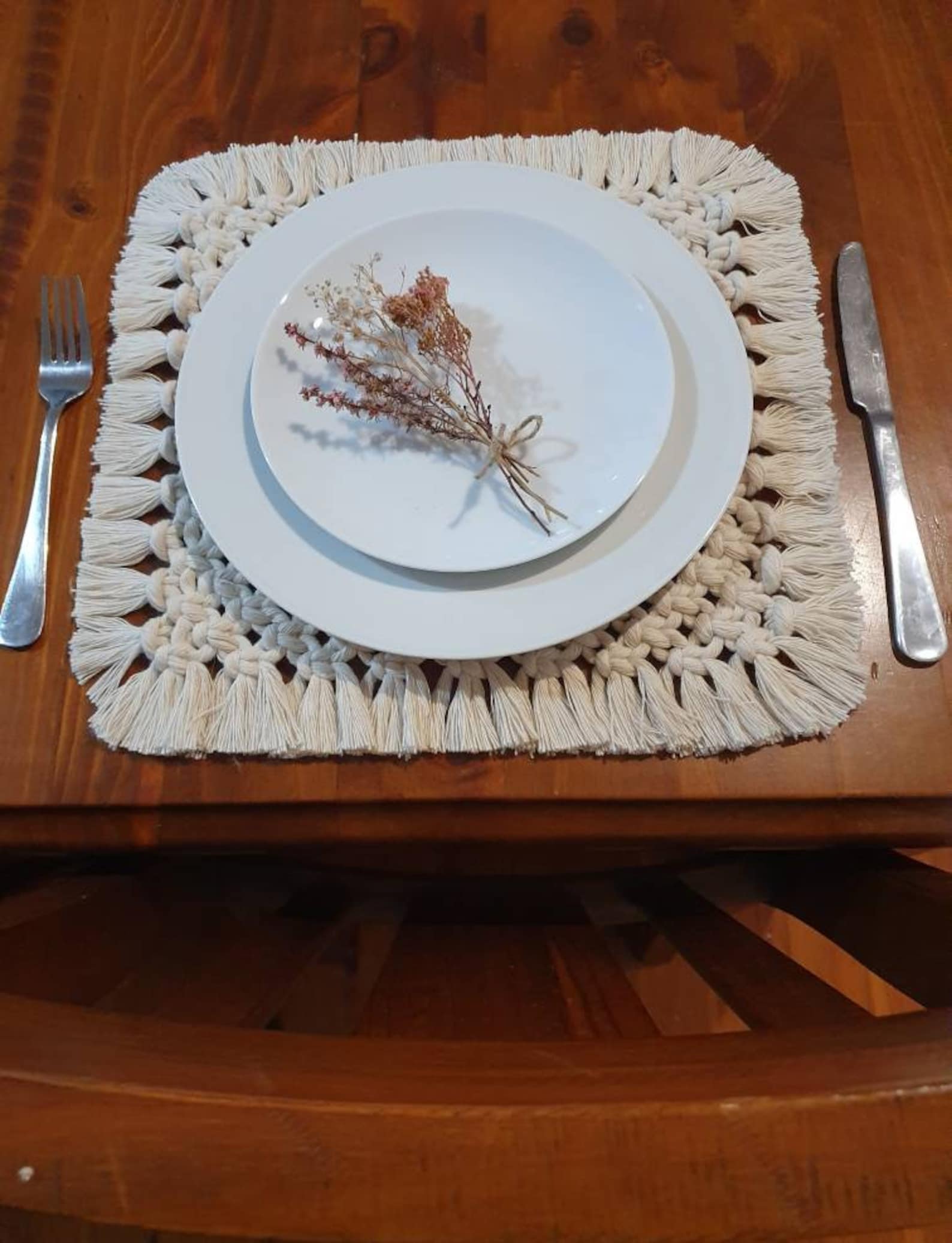 Handmade Macrame Placemats Place Mat Table Runner Etsy Australia