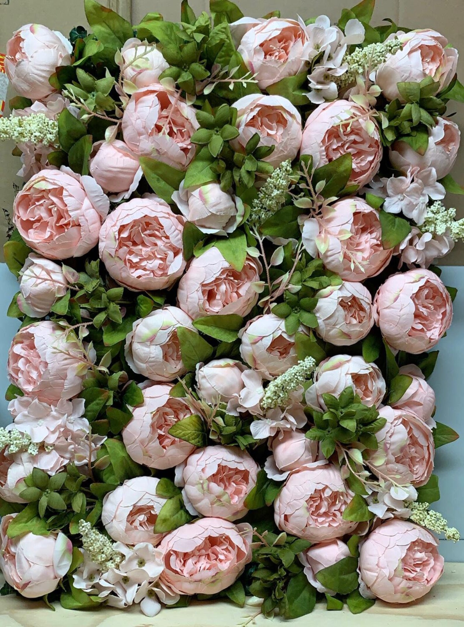 Artificial flower wall panels 60x40 flower panels Peony/Grass Etsy